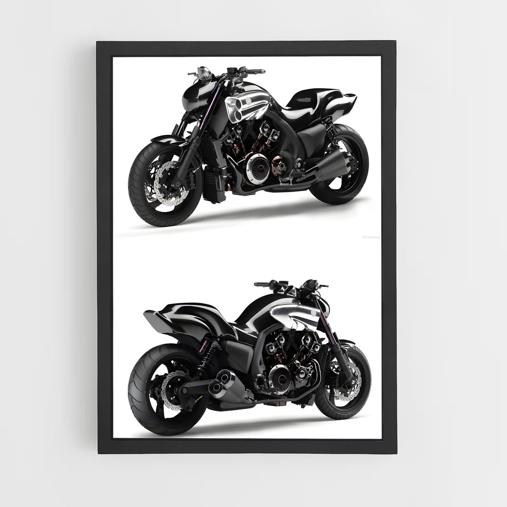 Poster Vmax Noir – affiche Yamaha (vue 2)